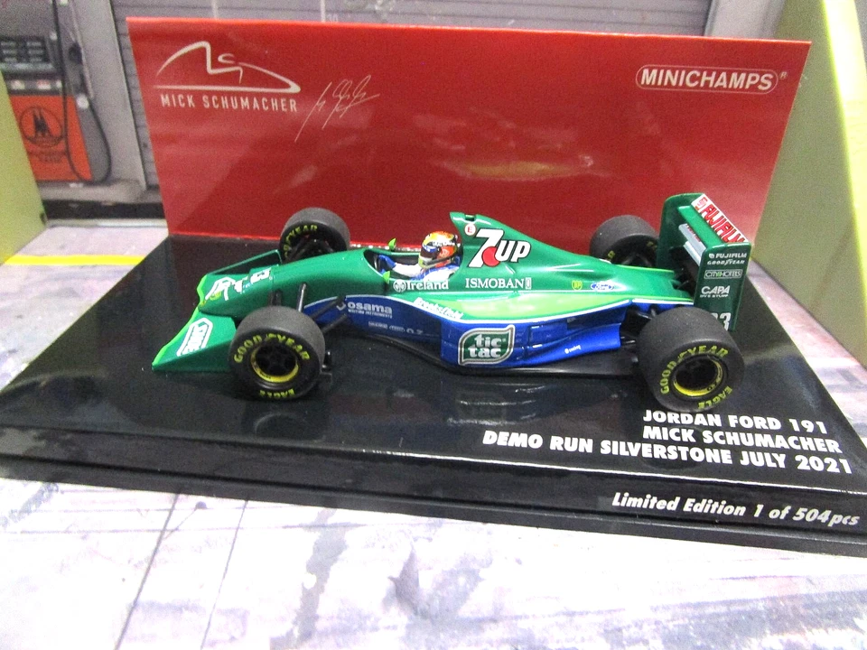 F1 JORDAN Ford Cos 191 Demo Run Silverstone 2021 Mick Schumacher Minichamps 1:43 - Bild 2 von 4