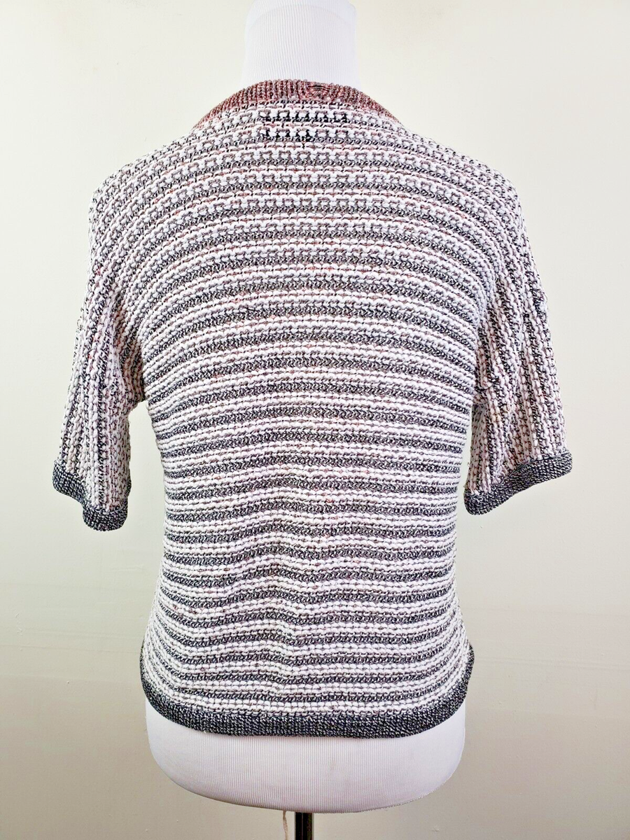 Rag & Bone Xs Womens Cropped Open Knit Sweater Cotton Blend