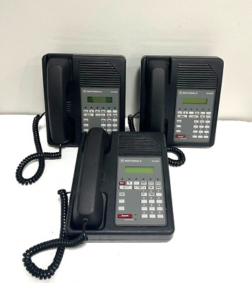 Lot of 3 Motorola RCH3000  Deskset PL3030A NO Power Supply