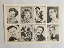 Uncut Sheet of Country Roundup Magazine Trading Cards (Patsy Cline Jimmy Dean)