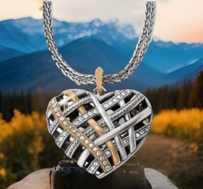 Brighton Neptune's Rings WOVEN HEART Convertible Necklace