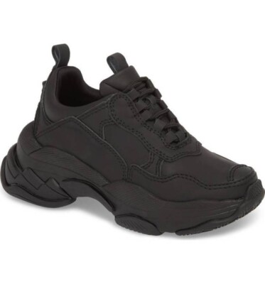 Jeffrey Campbell Sneakers Lo-Fi High Wedge Heel Platform Chunky Sole Black 