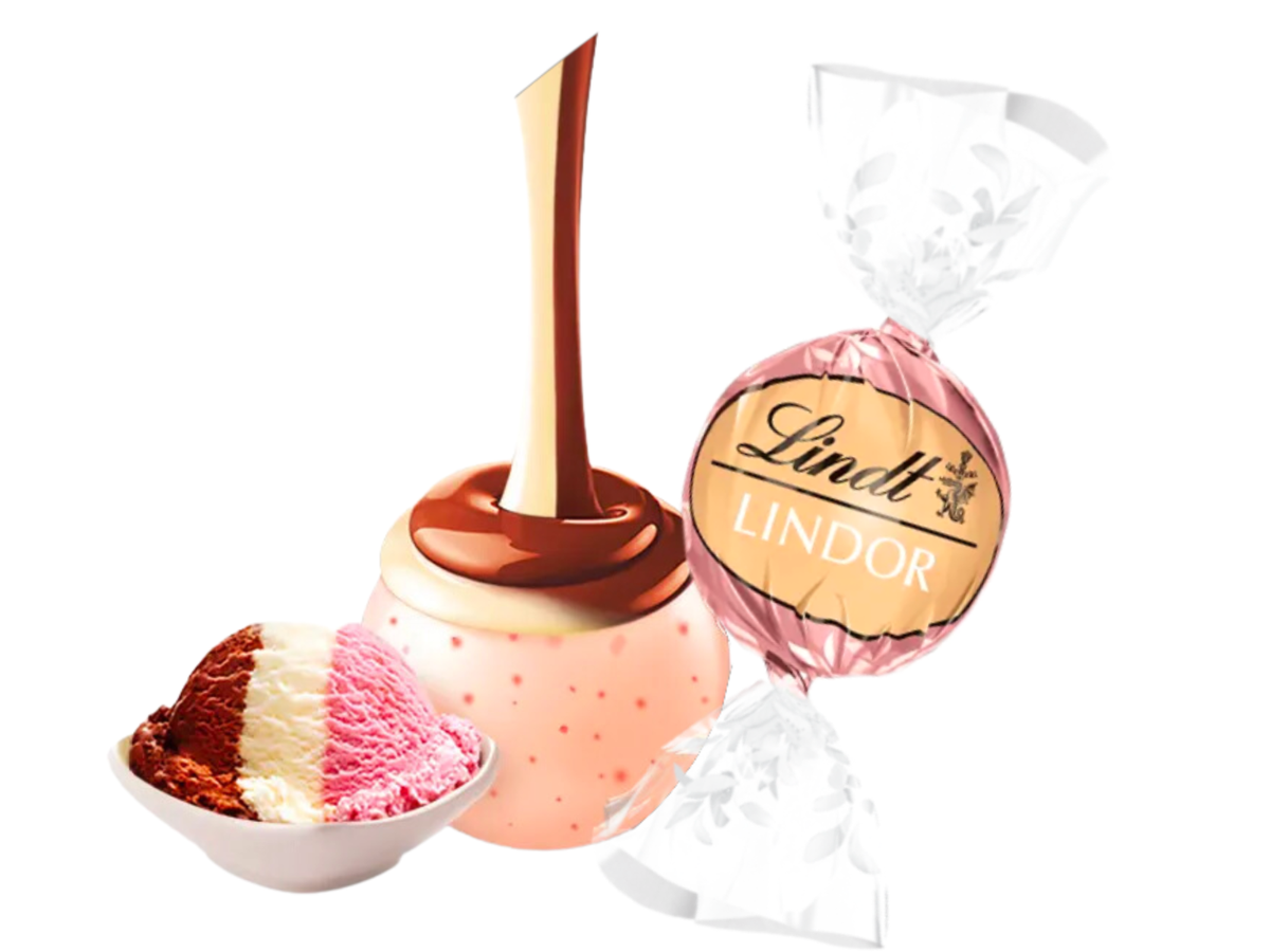 Lindt Lindor NEAPOLITAN WHITE CHOCOLATE TRUFFLES IMPORTED not