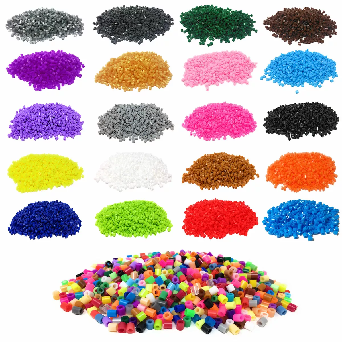 Fuse Beads 1000 Pack 5mm Midi Work Like Hama Beads Mixed Iron Kids Arts &  Crafts