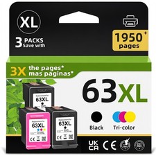 63 XL Ink Cartridges for HP 63 Ink Envy 4516 4520 4522 OfficeJet 3830 4650 5255