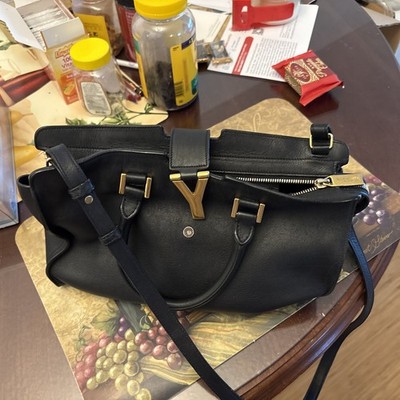 Yves Saint Laurent YSL Boston Bag Black Leather