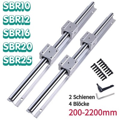 Linearführung SBR12/16/20/25 Gleitschiene SBR12/16/20UU Linearblock Lagerblöcken