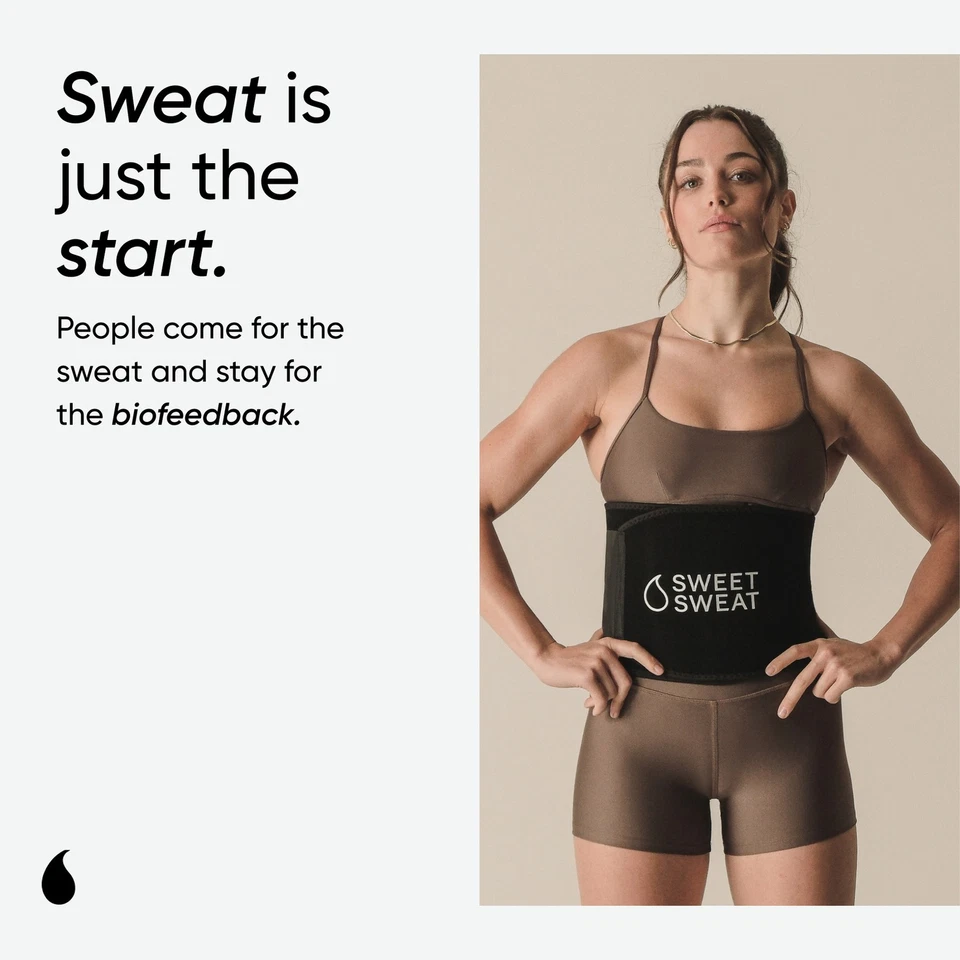 Sweet Sweat Premium Waist Trimmer eXtra Coverage - Black White Size L (46 x - Image 3 of 4