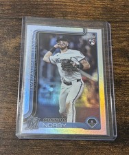 Connor Norby Rookie 2025 Topps Series One  Rainbow Refractor Parallel Card #132