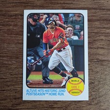 2022 Topps Heritage Postseason #206 Altuve Hits Historic 22nd Home Run Astros 