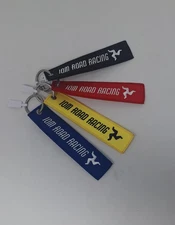 ISLE OF MAN ROAD RACING SOUVENIR MEMORABILIA TT KEY RING BLACK