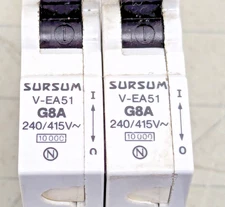 2-Pack Sursum Din Rail V-EA51 G8A Circuit Breaker 240/415V WORKING PULL Z3B7]#14