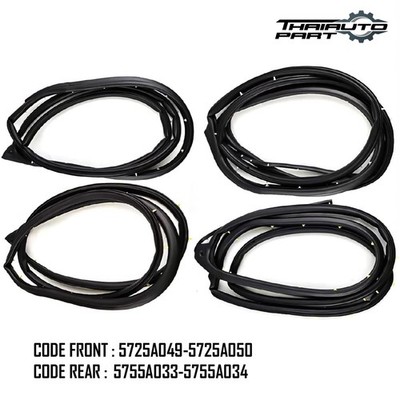 Door Rubber Seal Weatherstrip Front Rear Fit Mitsubishi Lancer EX