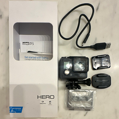 GoPro HERO Waterproof Action Camera 5MP Black w/ Box USB Cable & Mounts
