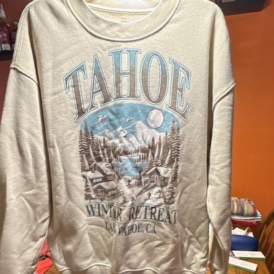 Lake Tahoe Beige State Of mind Sweatshirt Men s medium