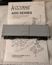 Accurail HO Undecorated 40’ Wood Box Car 