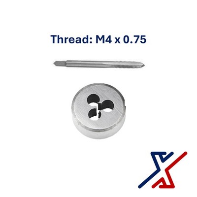 M4 x 0.75 Thread Cutting Carbon Steel Tap & Die (1 Set) by X1 Tools