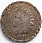 1904 Indian Head Penny Cent Extremely Fine (XF)