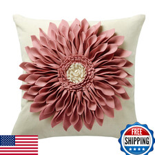 OiseauVoler 3D Sunflower Handmade Throw Pillow Covers Decorative Cushion Cases P
