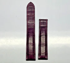 20mm LONG Purple Genuine Alligator Watch Band Made in USA