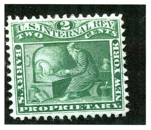 UNITED STATES Scott's RS29b ( 1871 ) 2c Barry's Revenue Stamp VF/S Used ...