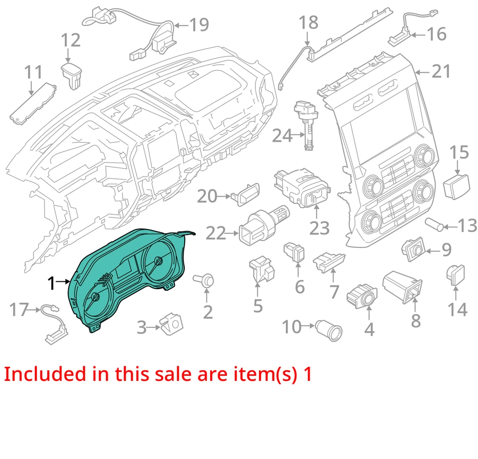 Grupo de velocímetro MPH King Ranch para camioneta Ford F150 15 6837205 Foto 3 de 4