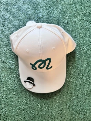 MALBON KOREA Malbon Golf Magnetic Ball Marker Hat Cap – Premium Golf Accessory- White/ Green