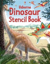 Dinosaur Stencil Book Stencil Books by unknown Hardback Book The Fast Free