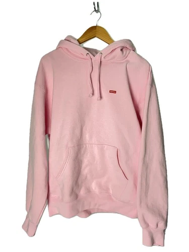 Felpa Supreme con cappuccio L cotone rosa usata
