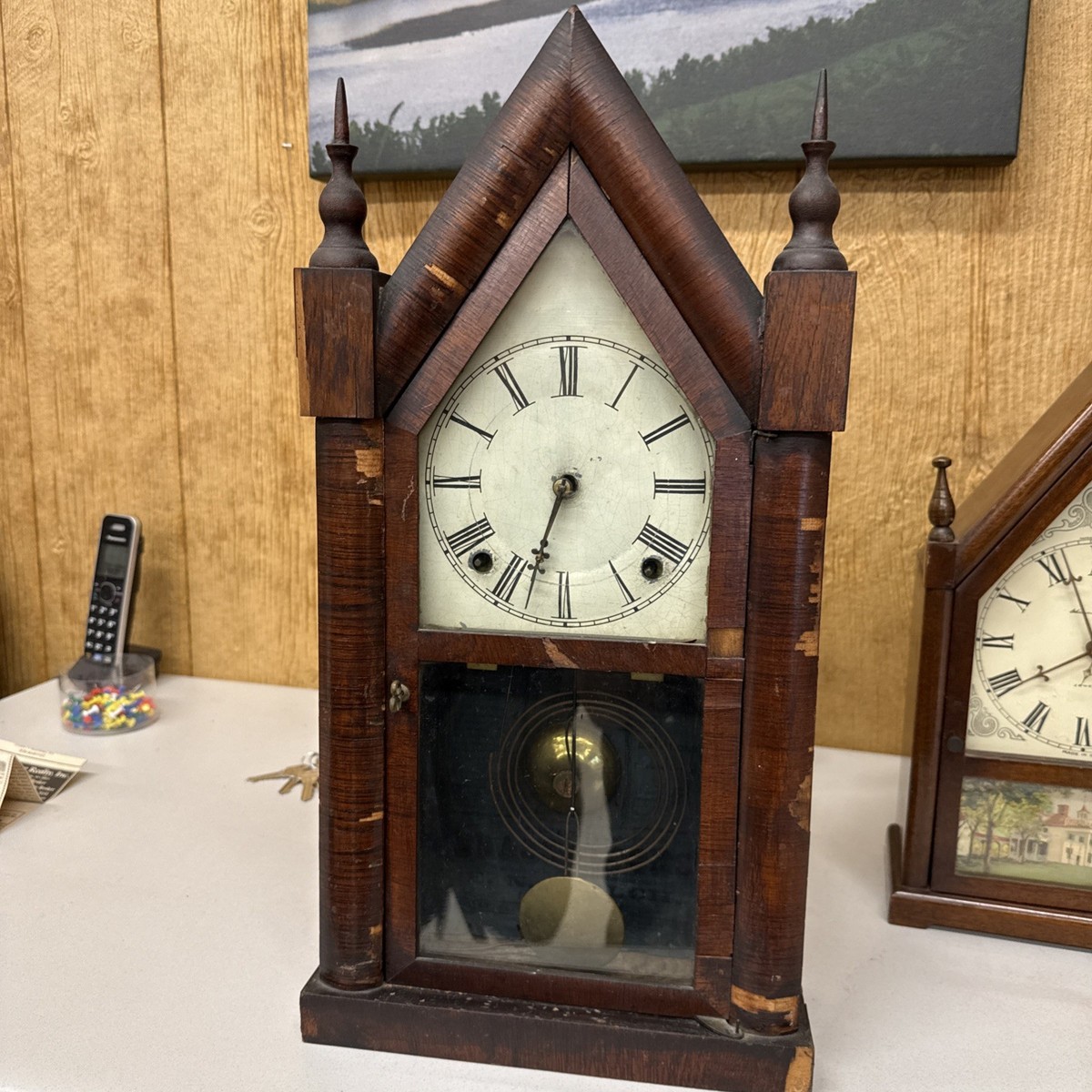 E. N. Welch Mfg. Co. Dolar　アンティーク時計 Very Rare Antique E.N. Welch 