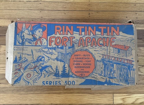 Marx Rin Tin Tin Fort Apache playset series 500 3657 w/ Original Box - 1956 VTG