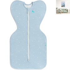Twinkle Powder Blue Swaddle UP: Cozy Newborn Sleep Sack, 1.0 Tog, 0-6