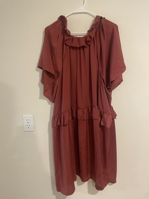 old navy brown ruffle dress Oriana Metallic Gold Foil Knit Maxi Dress main image 0