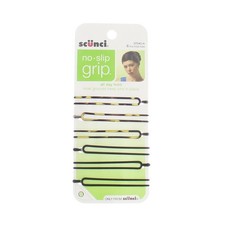 Scunci No Slip Grip All Day Hold No Slip Grip Hair Barrettes, Tortoise and Bl...