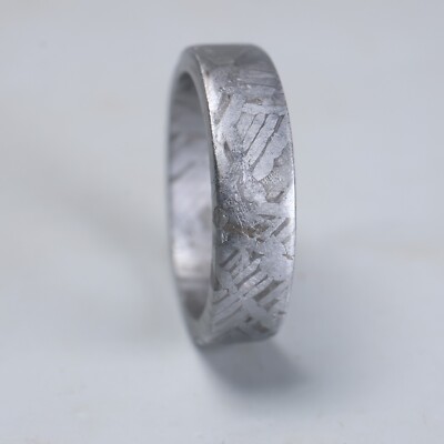 (US SIZE:11) Unique Muonionalusta meteorite ring Meteor Wedding Ring A81