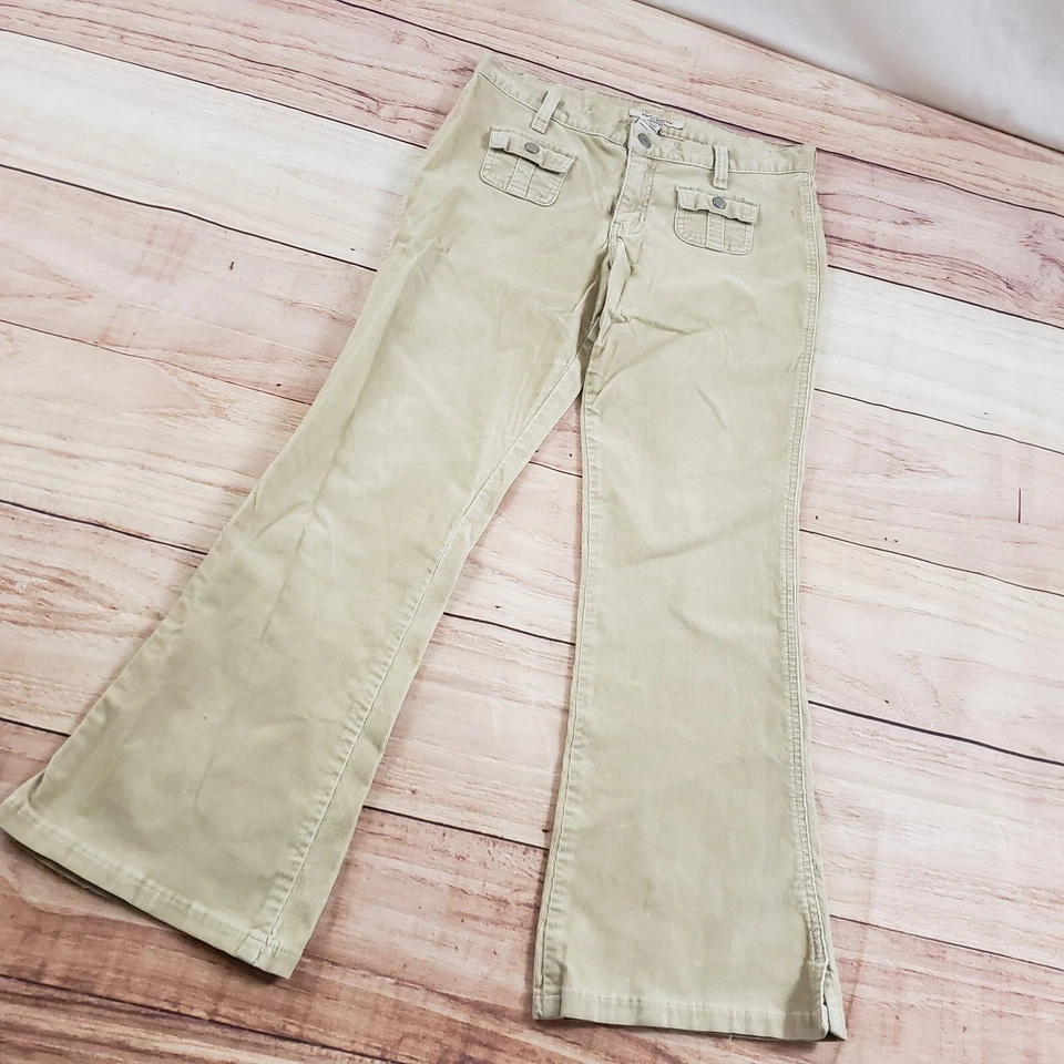 Jeans DE COLECCIÓN Abercrombie Fitch Niñas 16 Beige Bootcut Pana Niños 28x27 Foto 2 de 4