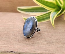 Labradorite Gemstone 925 Sterling Silver Statement Beautiful Girls Ring PG4280