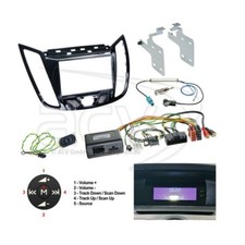 FORD C-MAX ab 2010 Doppel DIN RADIOBLENDE Blende + Lenkrad Adapter Clarion Radio