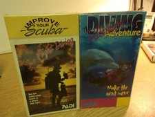 NEW PADI Night Diving 1993  Ultimate Adventure 1998, Lot of 2 FREE SHIPPING 