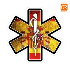 Spanien - Spain  Star of Life Logo, Aufkleber - Sticker