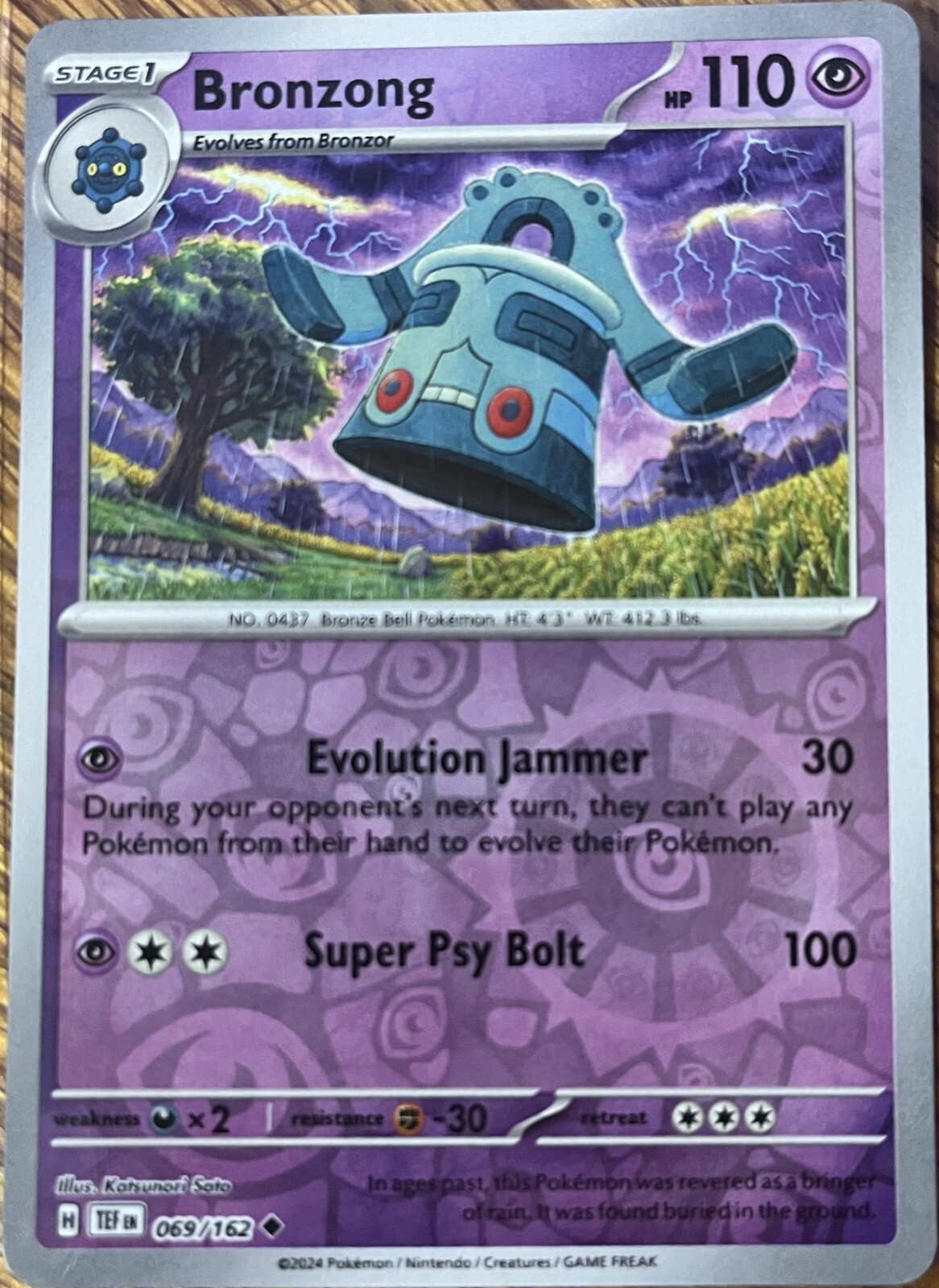 Bronzong 69/162 - Reverse Holo - Temporal Forces - Uncommon - Read Desc.