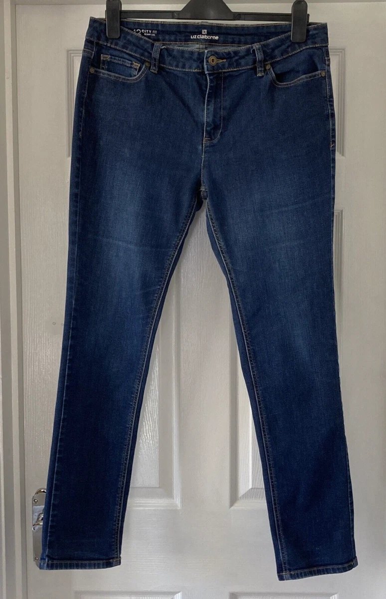 Liz Claiborne Size 12 Blue City Fit Skinny Leg Jeans L55