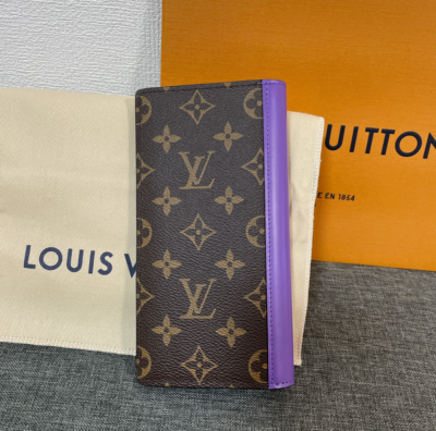 New Louis Vuitton Brazza Wallet M81538 Monogram Macassar Purple