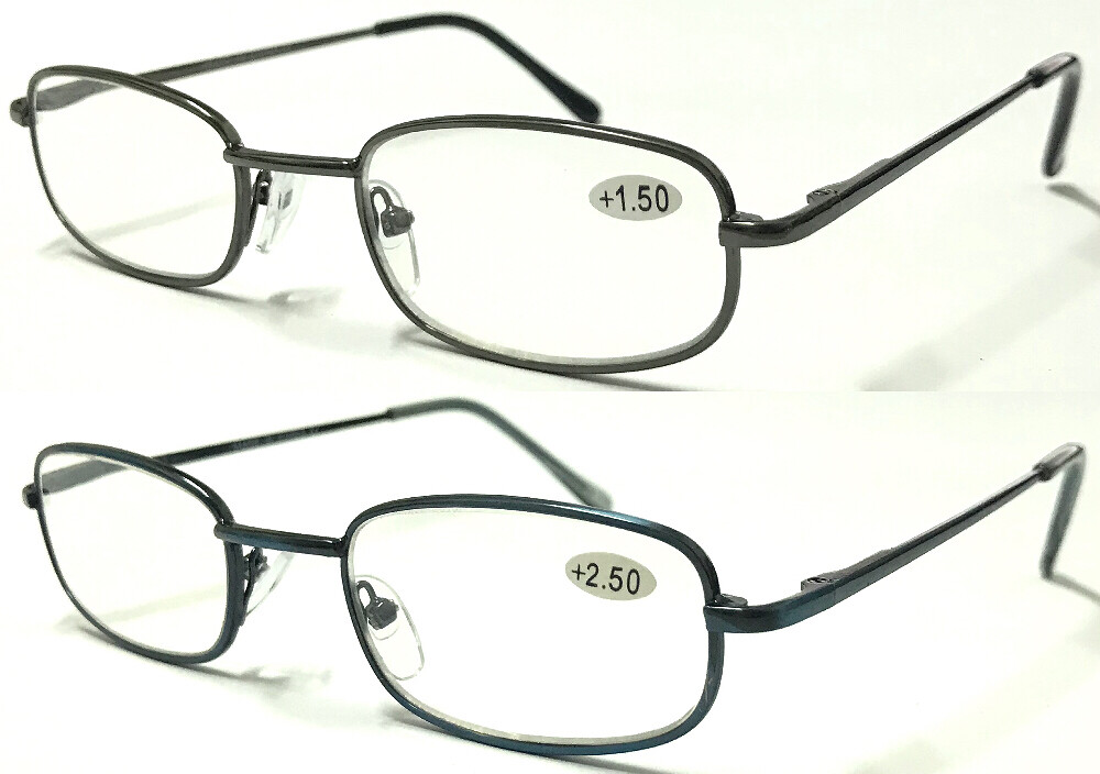 L79 Superb Quality Men's Reading Glasses/Spring Hinges/Metal Frame