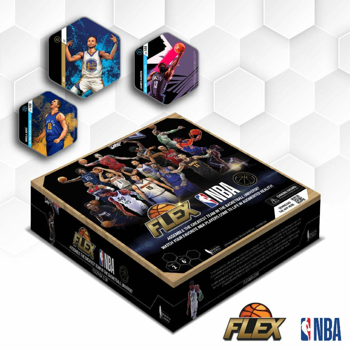 FLEX NBA TCG Game | Deluxe Series 2 Starter Set | Two-Player Board Game  with Collectible Player Tiles Featuring Real NBA Basketball Stars Like  Steph