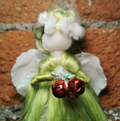 Weihnachten Lindenfee - Baumschmuck OOAK - Handarbeit Wolle Roving Nadelfilz 