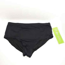 Fit 4U Tummy Control Swim Bikini Brief Bottom, size 22 22W NWT Orig 50 Black