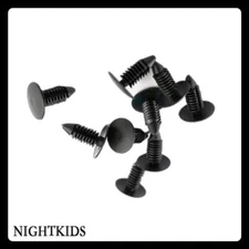 20x Bumper Clips Auto Car Hole Plastic Rivets Fastener Fender Push Pin Black