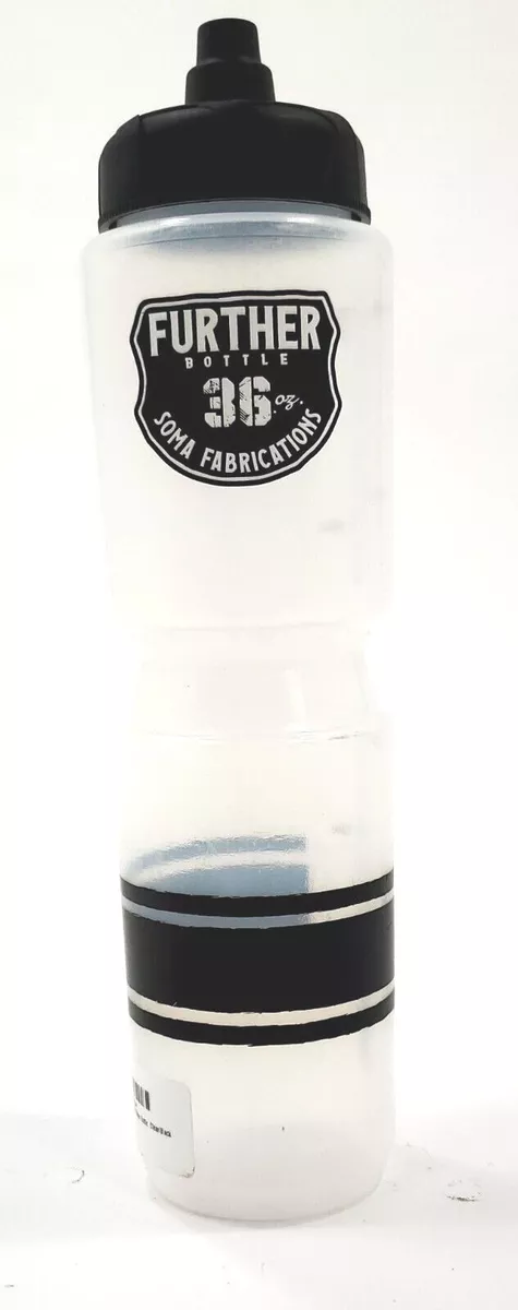 Soma Further 36oz Auto Valve Large Cycling Water Bottle Clear/Black