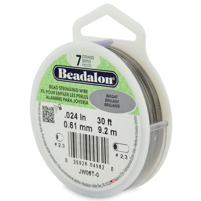 Beadalon 0,61 mm Durchmesser 9,2 m 7 Litzen Draht hell Rolle